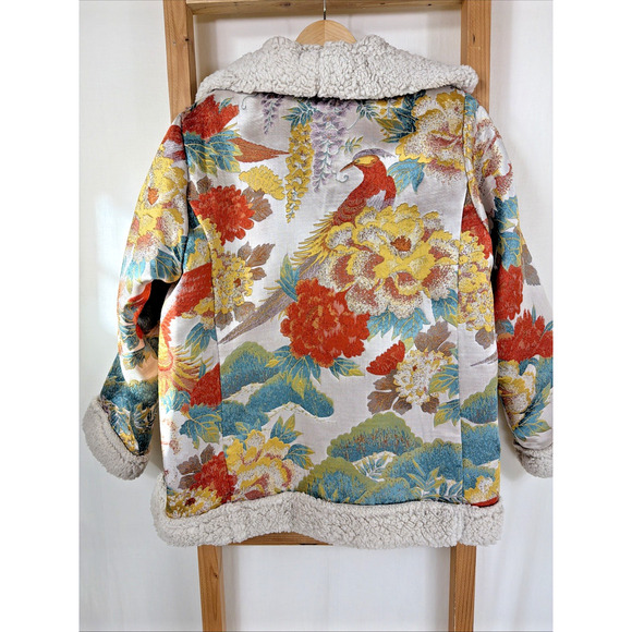 NWT Johnny Was Multicolor Faux Sherpa Lined Jacket #1224 Size LARGE - Picture 4 of 5